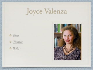 Joyce Valenza
Blog
Twitter
Wiki
 