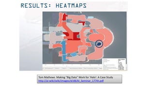 Tom Mathews Making "Big Data" Work for 'Halo': A Case Study
http://ai-wiki/wiki/images/d/d8/AI_Seminar_177th.pdf
 