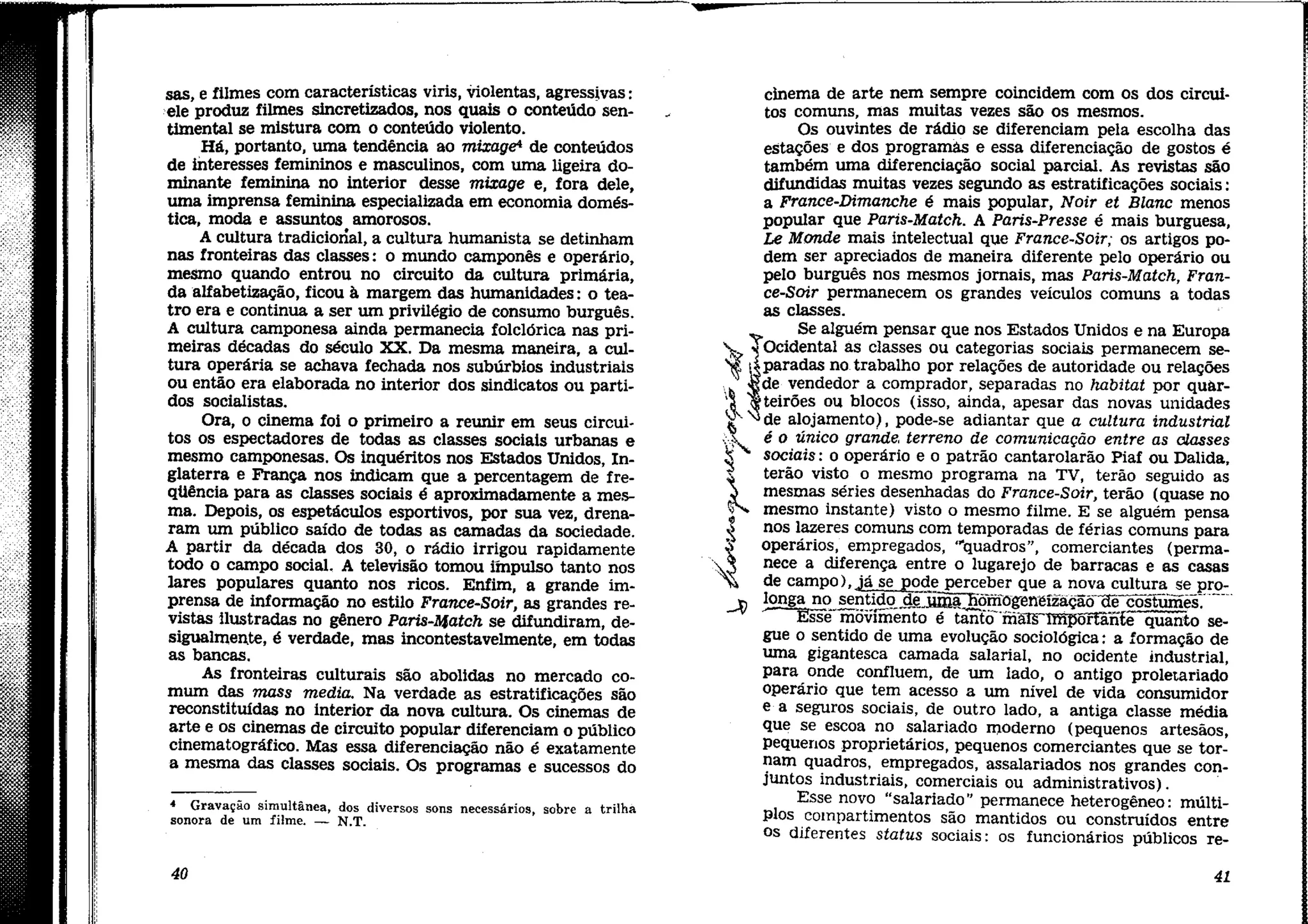 Cultura de Massas no Século XX.