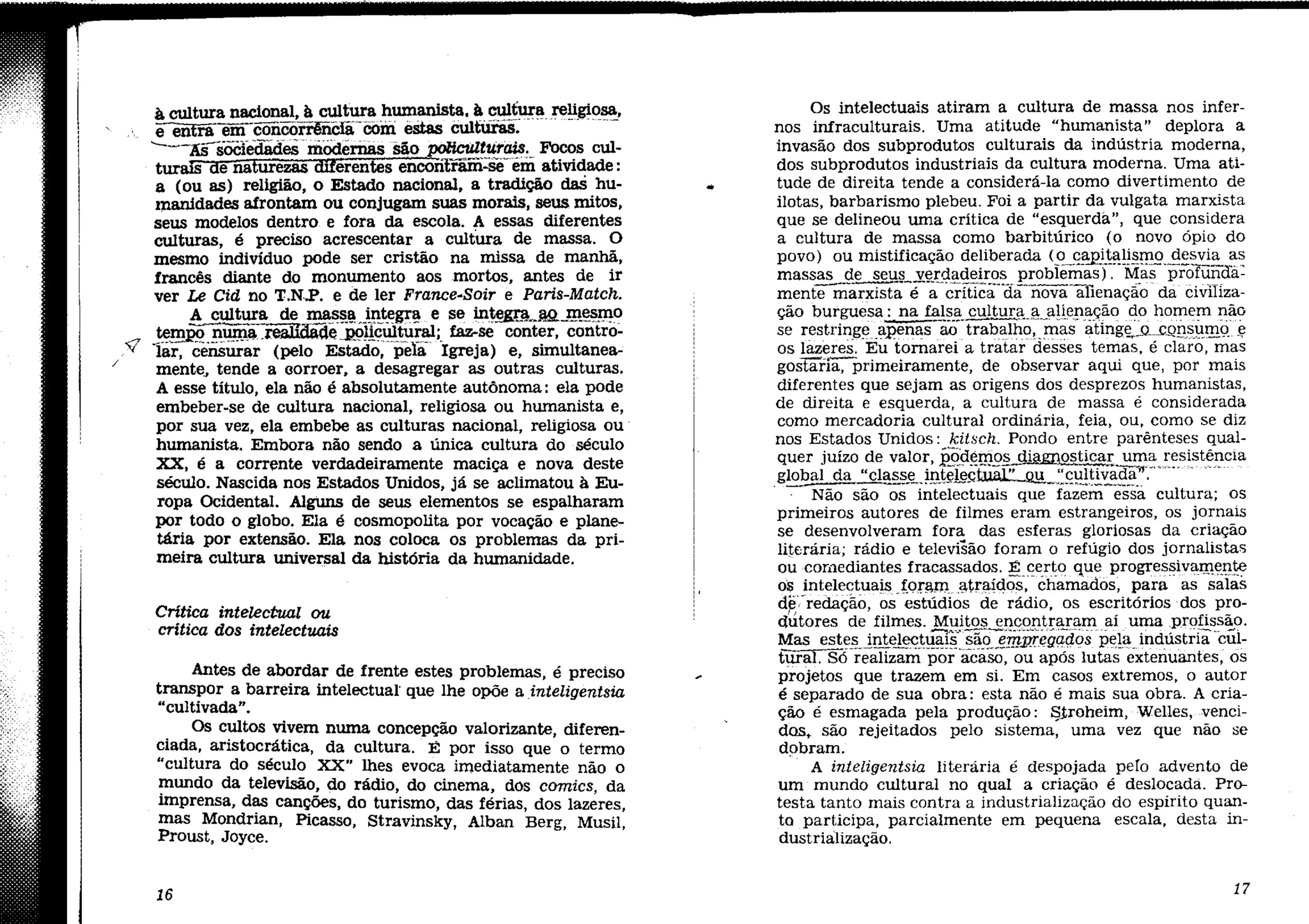 Cultura de Massas no Século XX.