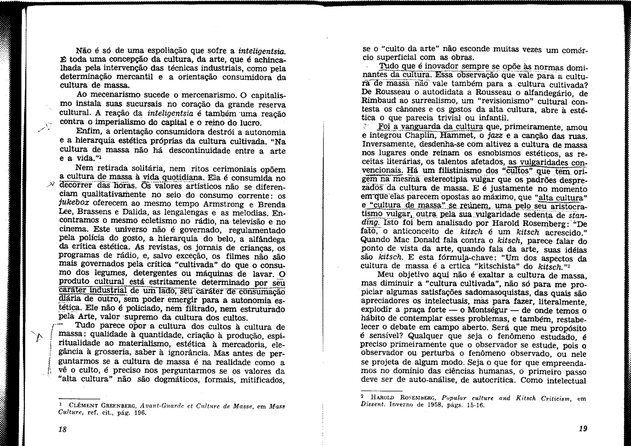 Cultura de Massas no Século XX.