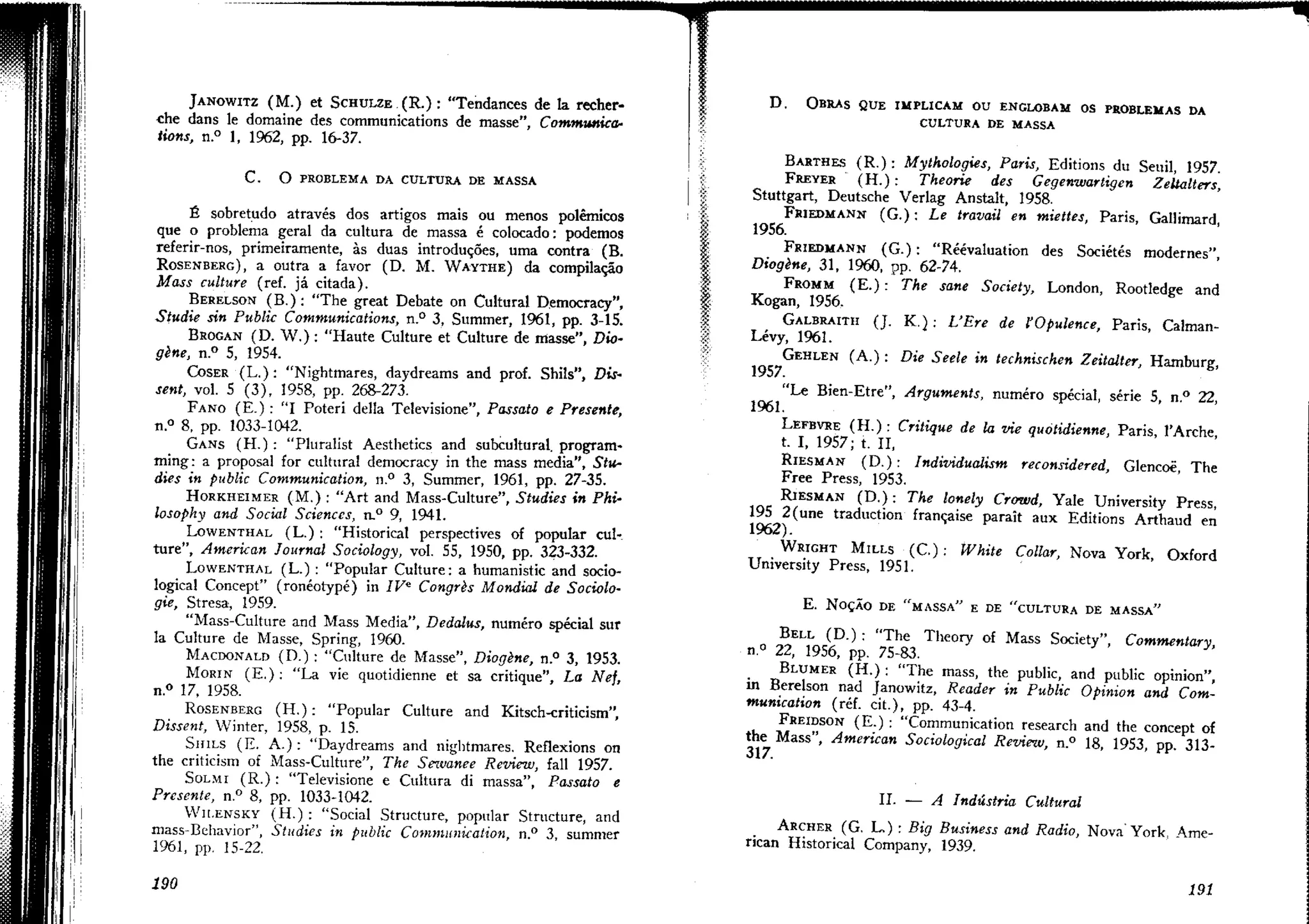 Cultura de Massas no Século XX.