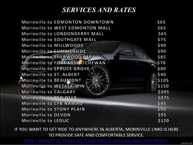 morinville taxi and limo