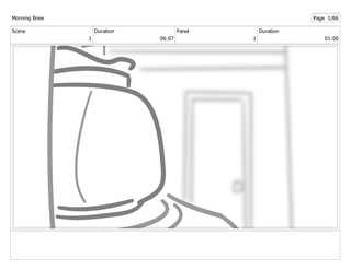 Scene
1
Duration
06:07
Panel
1
Duration
01:00
Morning Brew Page 1/66
 