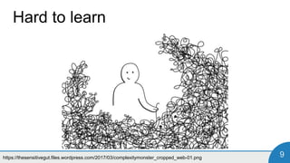 https://thesensitivegut.files.wordpress.com/2017/03/complexitymonster_cropped_web-01.png 9
Hard to learn
 