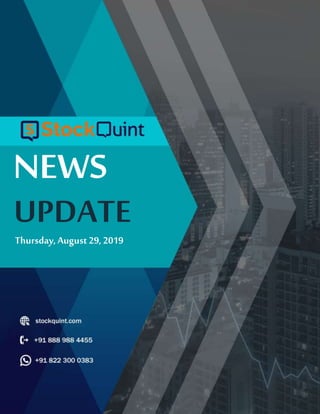 NEWS
UPDATE
Thursday,August29, 2019
 