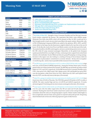 Go Ahead for Equity Morning Note 13 May 2013-Mansukh Investment and Trading Solution	