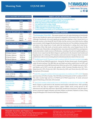 Go Ahead for Equity Morning Note 13 June 2013-Mansukh Investment and Trading Solution