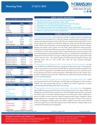 Equity Morning Note 17 July 2013-Mansukh Investment and Trading Solution