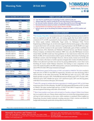 Go Ahead for Equity Morning Note 20 February 2013-Mansukh Investment and Trading Solution	