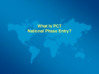 What Is PCT
National Phase Entry?
 