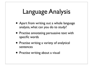 Introductions, Conclusions and Language Analysis Exam Revision | PDF