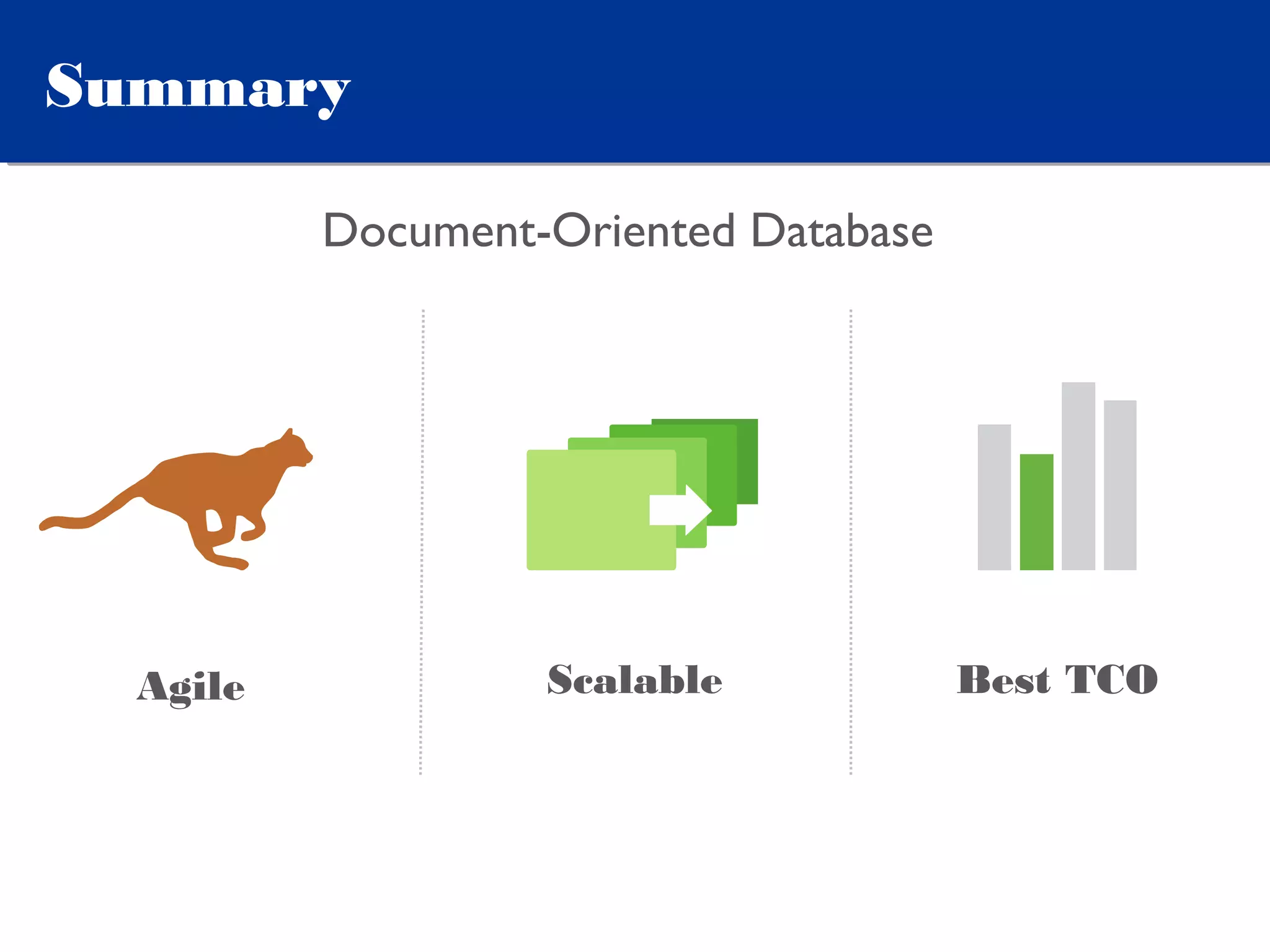 Summary Solution
MongoDB

          Document-Oriented Database




  Agile            Scalable            Best TCO
 