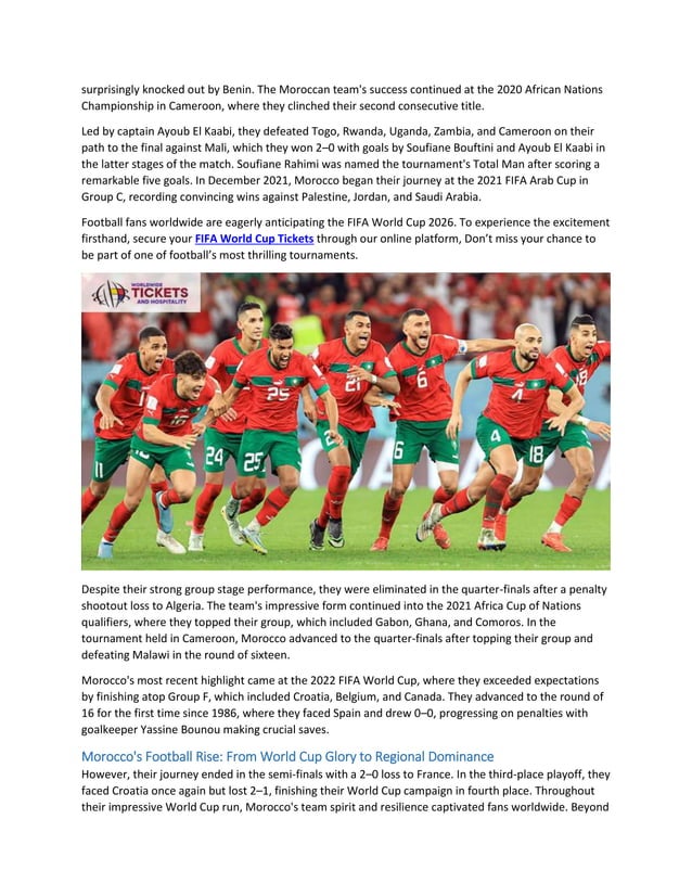 Morocco national football team History.docx