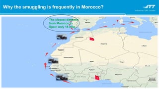 Why the smuggling is frequently in Morocco?
The closest distance
from Morocco to
Spain only 18 mile.
 