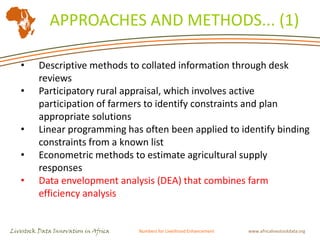 Livestock indicators for targeted investments: Translating constraints into opportunities in Tanzania