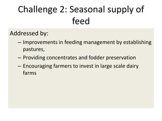 Efforts to improve the dairy industry in Tanzania