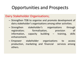 Efforts to improve the dairy industry in Tanzania