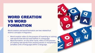 Word Crafting(Unlocking the secrets of Morphology) | PPTX