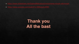 Morpheme, morph and allomorph