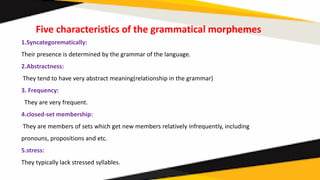Morphemes    chapter 4