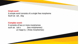 Morphemes    chapter 4