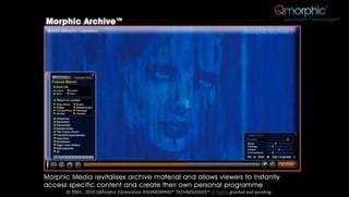 © 2003 - 2010 QMorphic Corporation POLYMORPHIC® TECHNOLOGIES™ IP Rights granted and pending
 