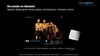 © 2003 - 2010 QMorphic Corporation POLYMORPHIC® TECHNOLOGIES™ IP Rights granted and pending
 