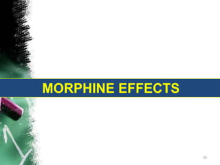 MORPHINE EFFECTS
MORPHINE EFFECTS
20
 