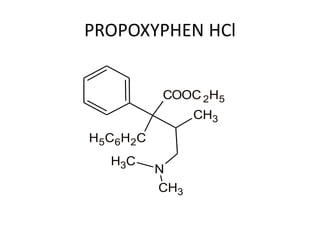 PROPOXYPHEN HCl
COOC2H5
H5C6H2C
N
C
H3
CH3
CH3
 