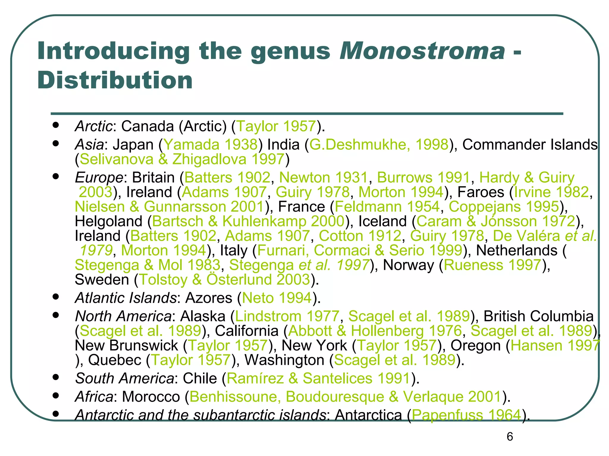 Morphogenetic Observations on Monostroma | PPT