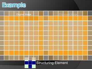 Original Image Processed Image 
Structuring Element 
Example 
 
