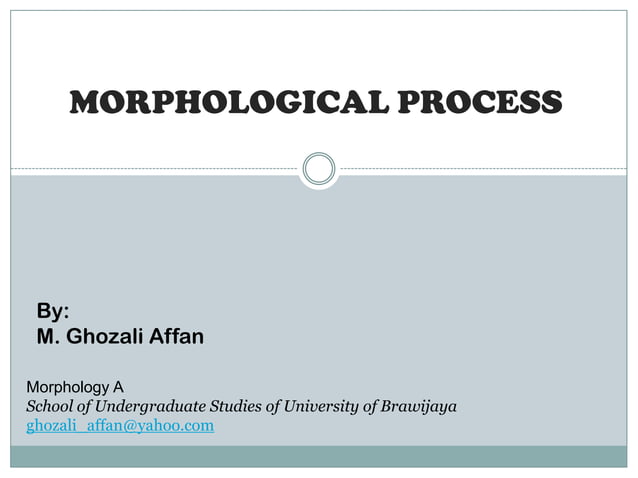 Morphological process | PPT | Geology | Science
