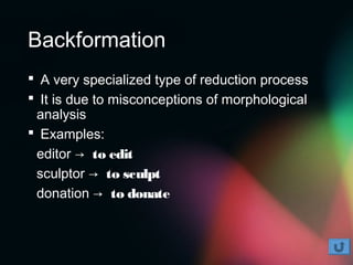 Word-formation (English Morphology) | PPT