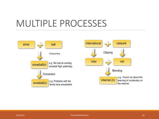 MULTIPLE PROCESSES
4/24/2017 TSL426 MORPHOLOGY 25
 