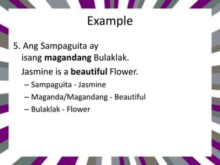 Sambitla Example Morphology about-adjectives | PPTX