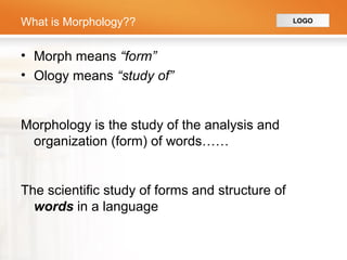 Morphology syntax | PPT