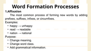 Morphology and its Processes Power Point Presentation.pptx