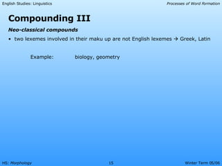 Morphology Presentation | PPT