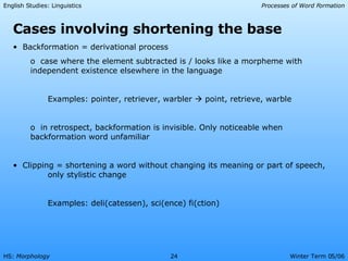 Morphology Presentation | PPT