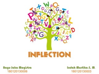 Inflection
Bayu Jaka Magistra
180120130006
Indah Mustika S. M.
180120130003
 