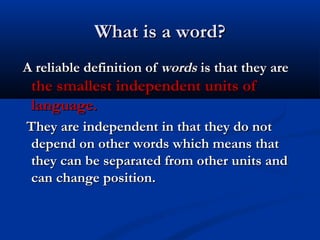 Morphology | PPT