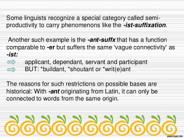 Morphology # Productivity in Word-Formation