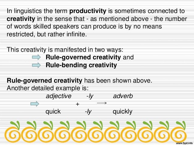 Morphology # Productivity in Word-Formation