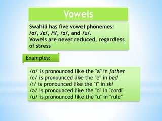 Morphology tutorial swahilli | PPTX