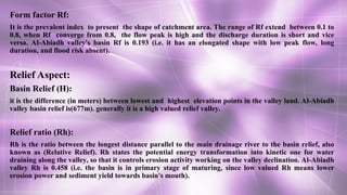 morphometry ANALYSIS OF WATERSHED AREA.ppt