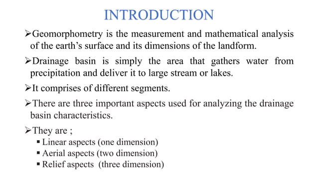 morphometry of drainage basin.pptx | Geography | Science