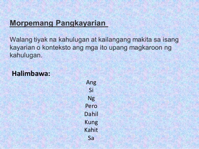 Morpolohiya at pagbabagong morpoponemiko