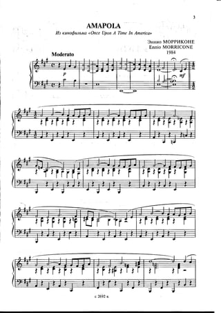   Morricone - varias partituras piano