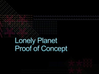 Lonely Planet Proof of Concept
